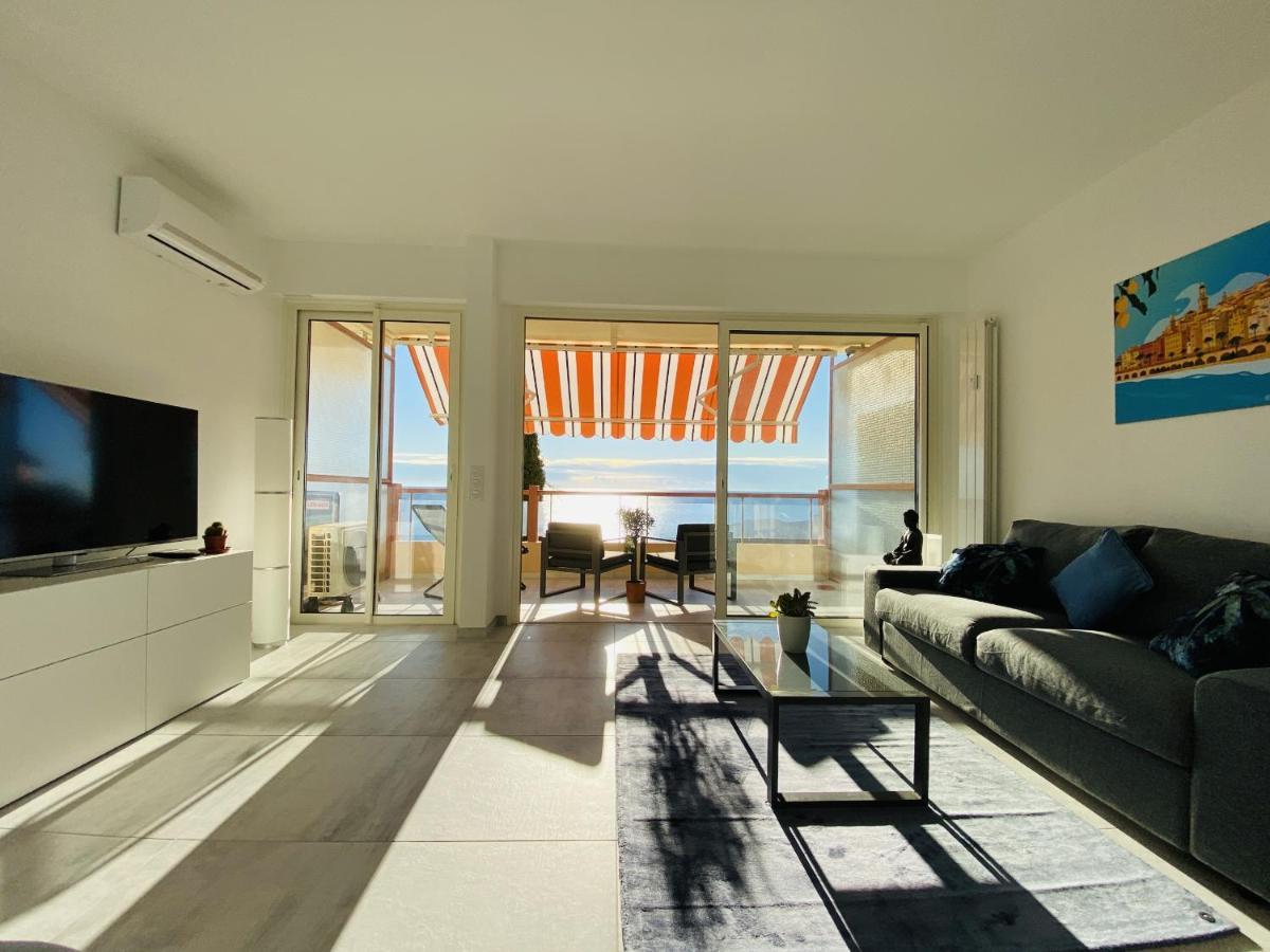 Le Vigia-Vue Mer-Terrasse-Climatisation-Parking Menton Dış mekan fotoğraf