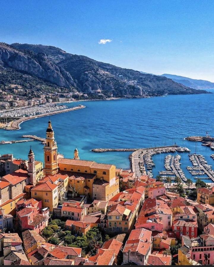 Le Vigia-Vue Mer-Terrasse-Climatisation-Parking Menton Dış mekan fotoğraf
