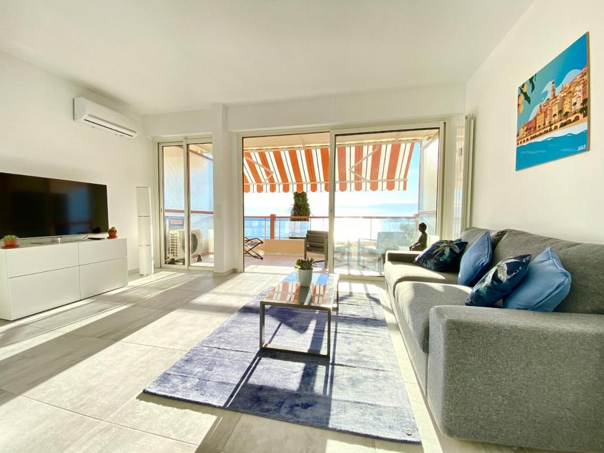 Le Vigia-Vue Mer-Terrasse-Climatisation-Parking Menton Dış mekan fotoğraf