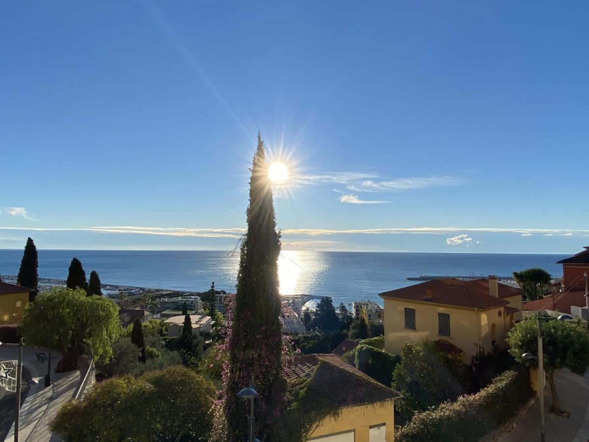 Le Vigia-Vue Mer-Terrasse-Climatisation-Parking Menton Dış mekan fotoğraf