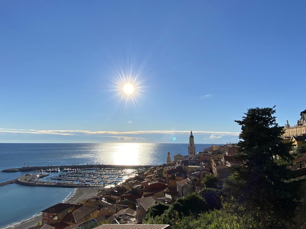 Le Vigia-Vue Mer-Terrasse-Climatisation-Parking Menton Dış mekan fotoğraf