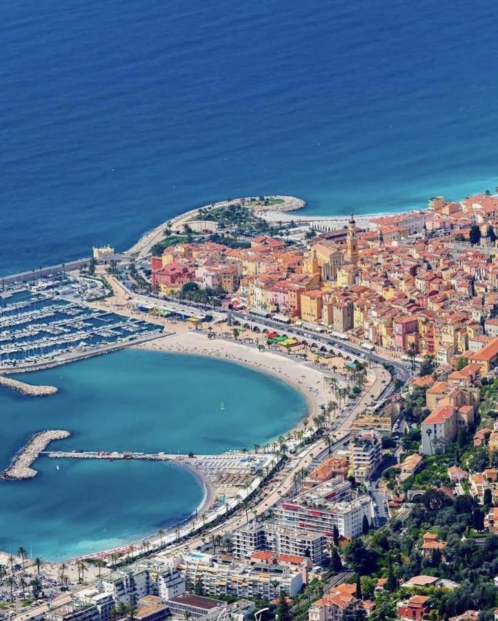 Le Vigia-Vue Mer-Terrasse-Climatisation-Parking Menton Dış mekan fotoğraf