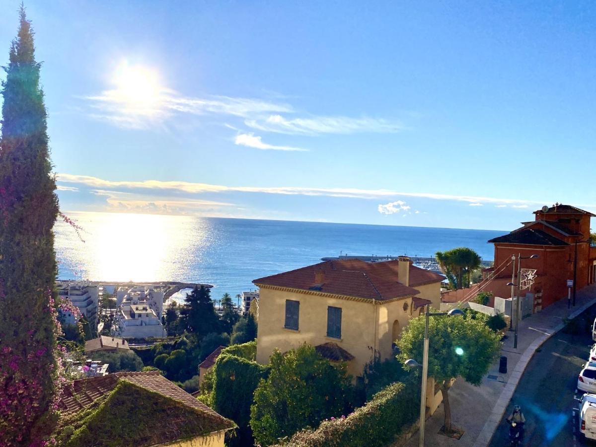 Le Vigia-Vue Mer-Terrasse-Climatisation-Parking Menton Dış mekan fotoğraf